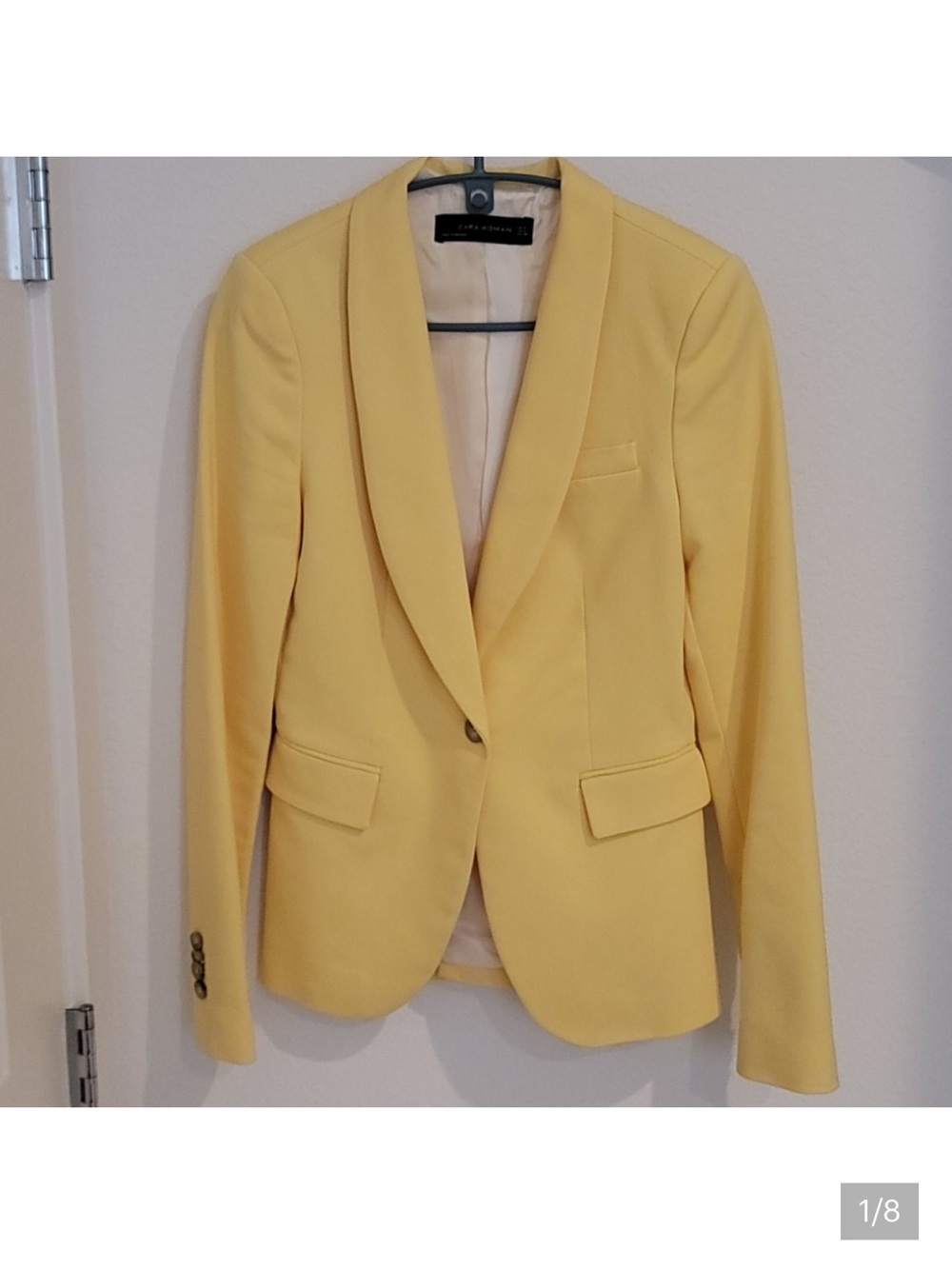 Zara Yellow Jacket Collar Blazer -